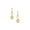 Dominique Cohen diamond-kissed petite goddess coin classic drop earring, in 18k yellow gold <span class='visuallyhidden'>Call, text 323-404-2959 for shopping help.</span>